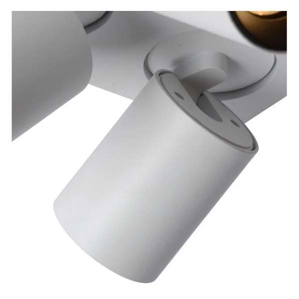 Lucide NIGEL - Spot plafond - LED Dim to warm - GU10 - 4x5W 2200K/3000K - Blanc - détail 2